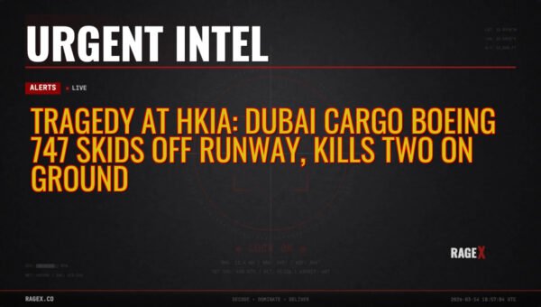 Tragedy at HKIA: Dubai Cargo Boeing 747 Skids Off Runway, Kills Two on Ground