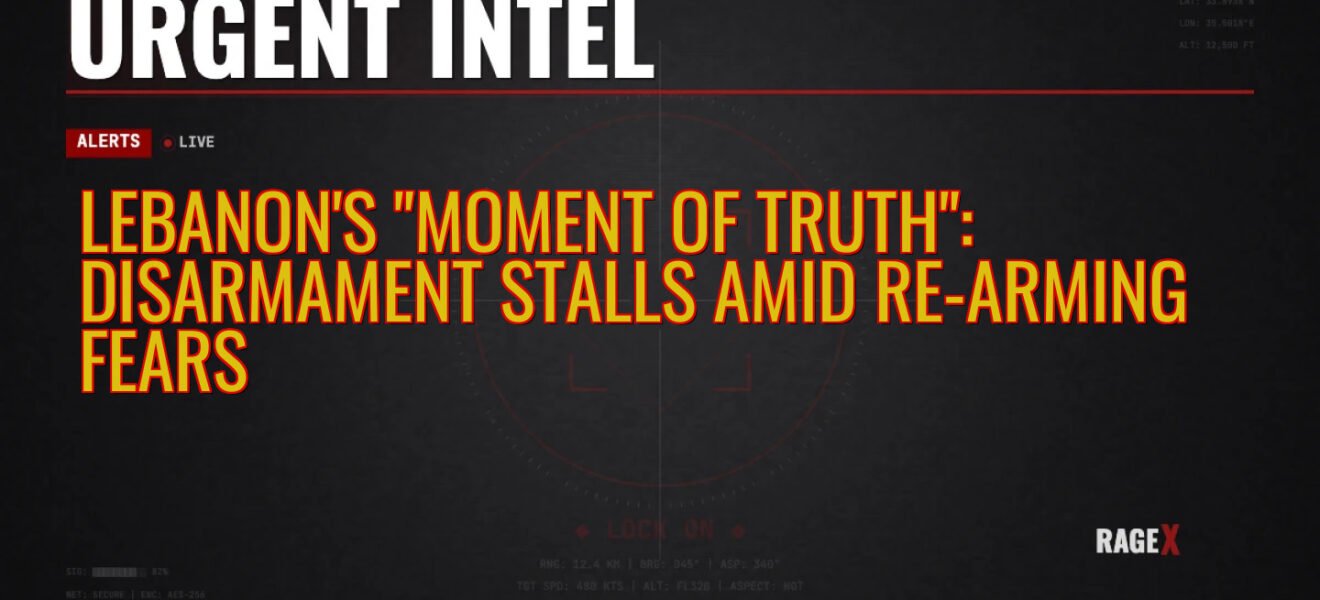 Lebanon’s “Moment of Truth”: Disarmament Stalls Amid Re-Arming Fears — Recon — RAGE X Intelligence