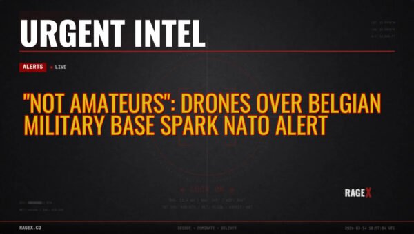 “Not Amateurs”: Drones Over Belgian Military Base Spark NATO Alert
