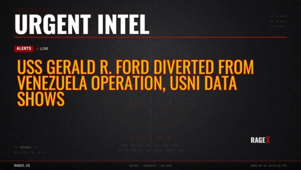 USS Gerald R. Ford Diverted From Venezuela Operation, USNI Data Shows