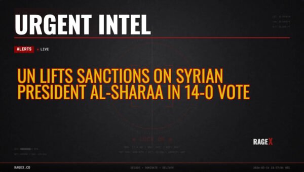 UN Lifts Sanctions on Syrian President al-Sharaa in 14-0 Vote
