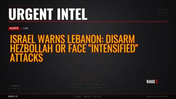 Israel Warns Lebanon: Disarm Hezbollah or Face “Intensified” Attacks