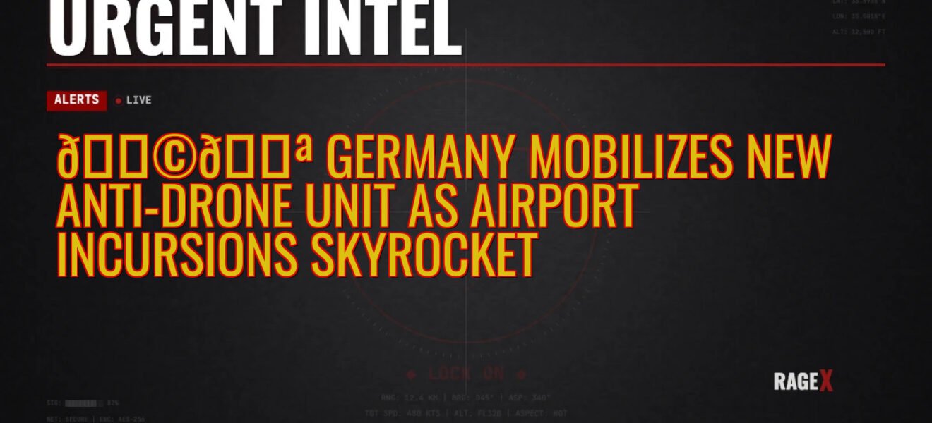 🇩🇪 Germany Mobilizes New Anti-Drone Unit as Airport Incursions Skyrocket — Recon — RAGE X Intelligence