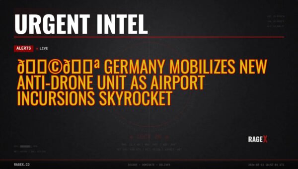 🇩🇪 Germany Mobilizes New Anti-Drone Unit as Airport Incursions Skyrocket