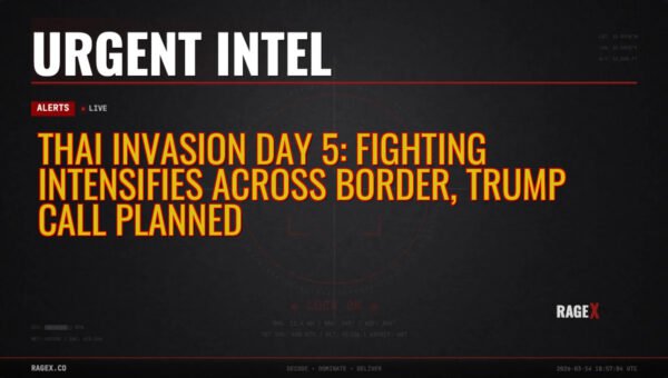 Thai Invasion Day 5: Fighting Intensifies Across Border, Trump Call Planned