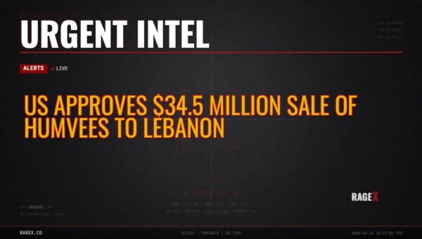 US Approves $34.5 Million Sale of Humvees to Lebanon