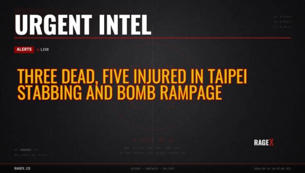 Three Dead, Five Injured in Taipei Stabbing and Bomb Rampage