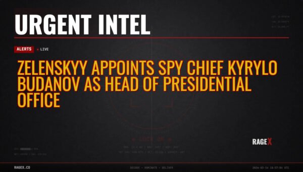 Zelenskyy Appoints Spy Chief Kyrylo Budanov as Head of Presidential Office