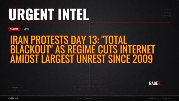 Iran Protests Day 13: “Total Blackout” as Regime Cuts Internet Amidst Largest Unrest Since 2009
