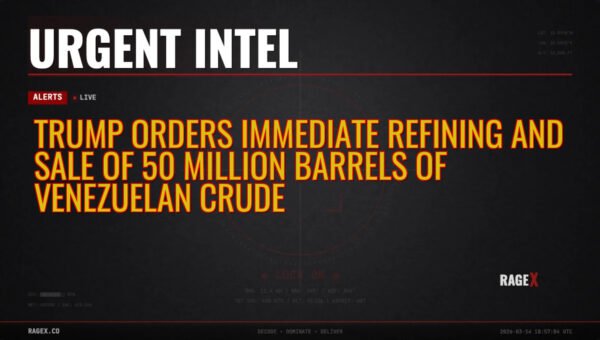 Trump Orders Immediate Refining and Sale of 50 Million Barrels of Venezuelan Crude