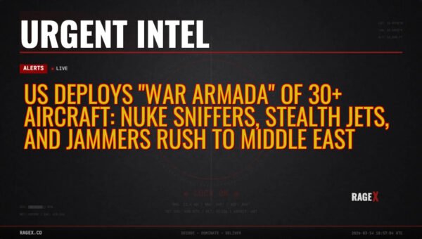 US Deploys “War Armada” of 30+ Aircraft: Nuke Sniffers, Stealth Jets, and Jammers Rush to Middle East
