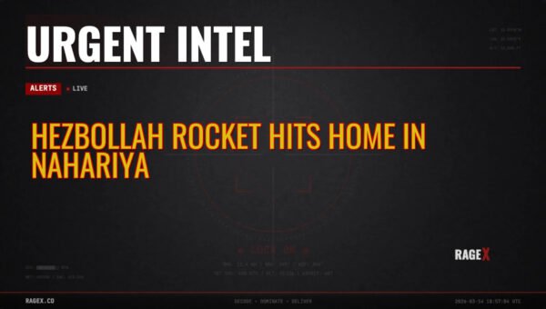Hezbollah Rocket Hits Home in Nahariya